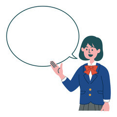 学生　ブレザー　女の子　説明　解説