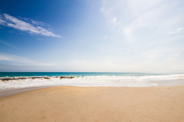 Fototapeta na wymiar Beach with negative space, Australian 