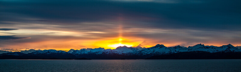 Alaska Sun Pillar Sunset