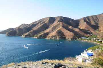  Panoramic Taganga fishing and tourist town of Santa Marta - Colombia