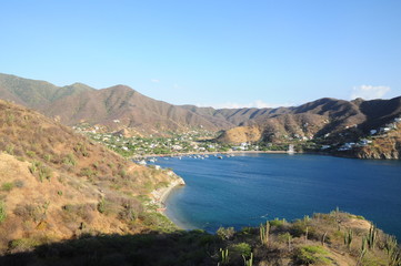  Panoramic Taganga fishing and tourist town of Santa Marta - Colombia