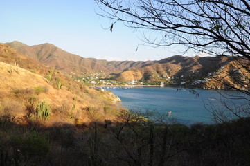  Panoramic Taganga fishing and tourist town of Santa Marta - Colombia