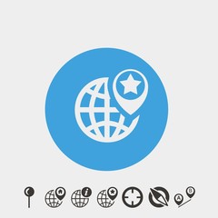 favorite location icon vector illustration symbol for website and graphic design