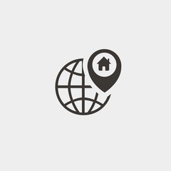home location icon vector illustration symbol for website and graphic design
