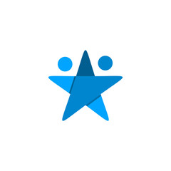 star people team logo vector