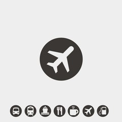 Fototapeta premium plane icon vector illustration symbol for website and graphic design