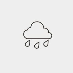 raining cloud icon vector illustration symbol for website and graphic design