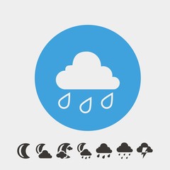 raining cloud icon vector illustration symbol for website and graphic design