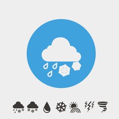 snow and rain icon vector illustration symbol for website and graphic design
