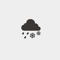 snow and rain icon vector illustration symbol for website and graphic design