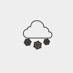 snowcloud icon vector illustration symbol for website and graphic design