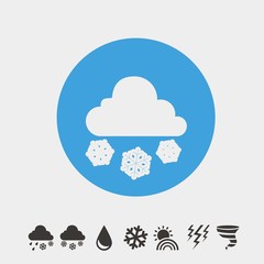 snowcloud icon vector illustration symbol for website and graphic design