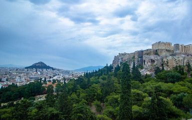 Fototapeta na wymiar On the hills in Athens, Greece