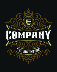 Victorian Badge Stylish Exclusive Hipster Label Design Vintage Traditional Ornament Awesome For Fashion, Beverage And Apparel