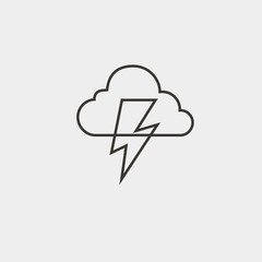 thundercloud icon vector illustration symbol for website and graphic design