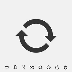 clockwise rotation icon vector illustration symbol for website and graphic design