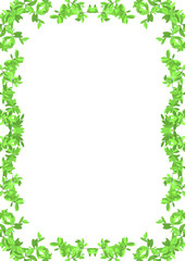 Fototapeta premium frame with green leaves