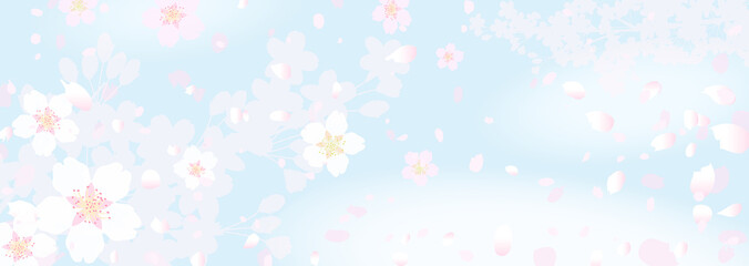 ふわふわ幻想的な桜と春の空 © umiberry