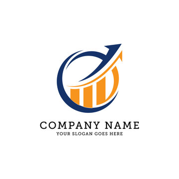 level up circle logo designs, business and finance logo vector illustration