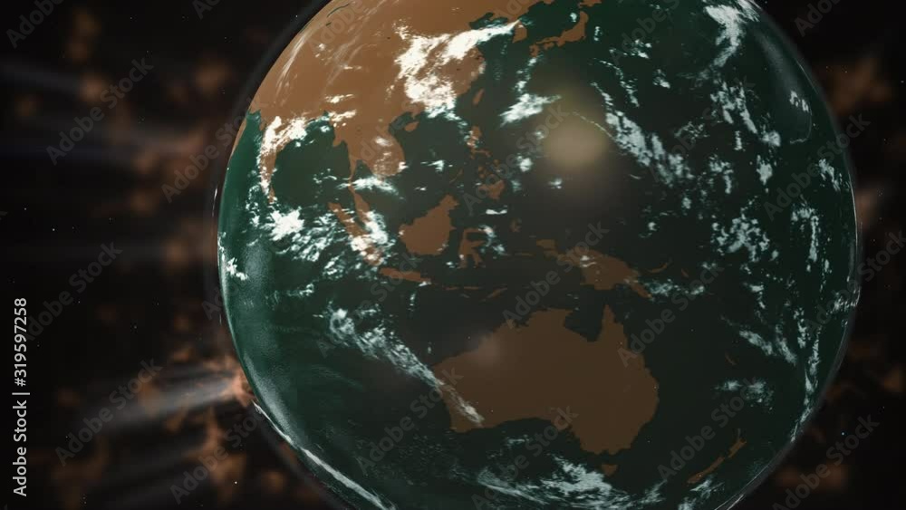Poster ultra high resolution footage of futuristic interface with evolving energy sphere model with magnati