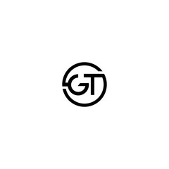 GT G T Letter Logo Design Vector.