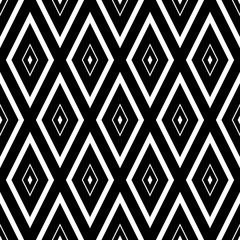 Seamless pattern with black rhombuses