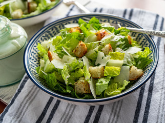 Caesar salad with parmesan and homemade croutons.