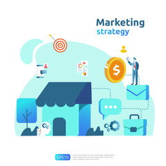 Fototapeta na wymiar digital mobile and affiliate online social media marketing strategy concept. refer a friend advertising content promotion strategy vector banner illustration.