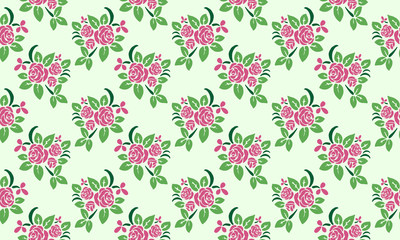 Romantic floral for valentine, with leaf and floral seamless pattern background.