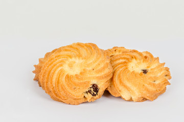 Sweet cookies shot on a white background