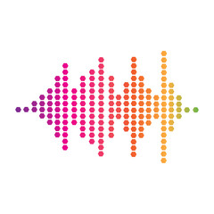 Audio technology  music sound waves vector icon illustration