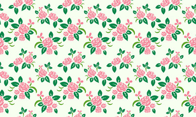 Vintage wallpaper for Valentine, with beautiful pink floral pattern background design.