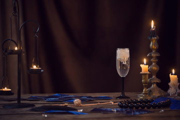 fortune telling with candle wax and water