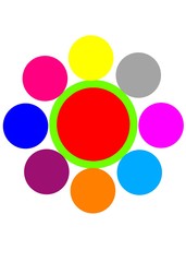 Colored circles on a white background - Lilleaker 