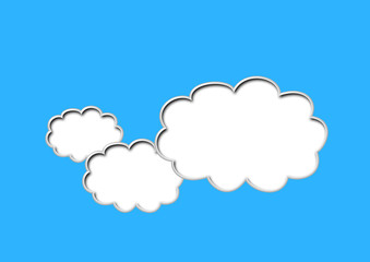 青空に浮かぶ抽象的な雲