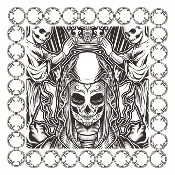 vector illustration skull ,isolated easy to edit
