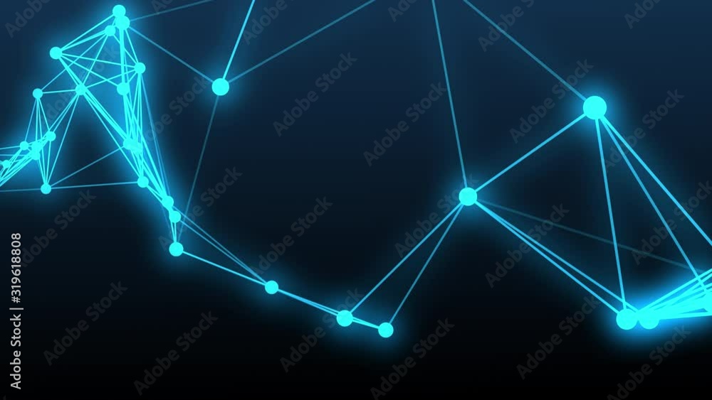 Aufkleber abstract connected dots and lines. communication and technology network concept.digital technology a