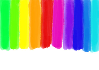 Watercolor rainbow shades palette. Rainbow color gradations. Minimalistic design with color gradients