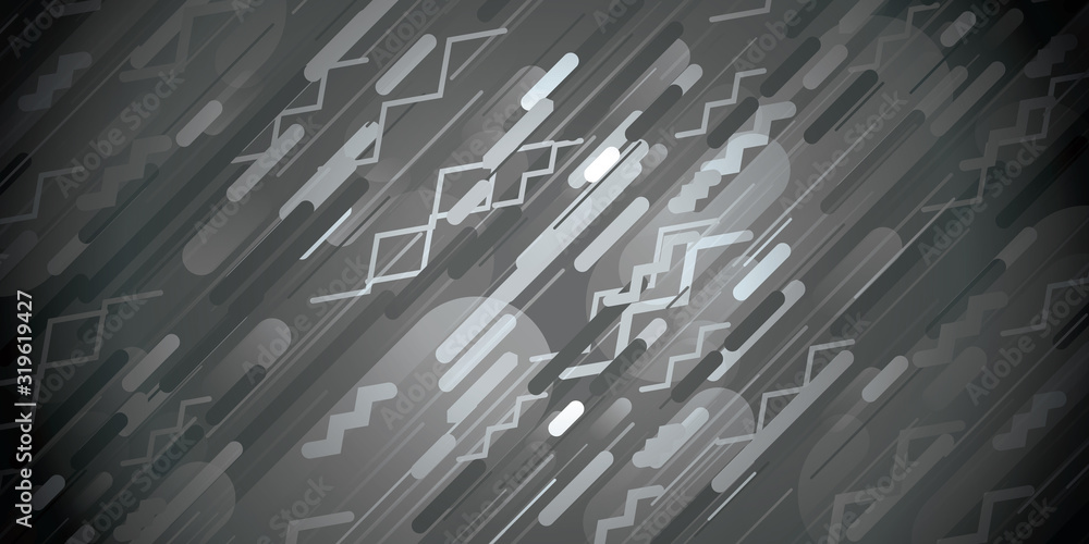 Aufkleber vector illustration of dynamic composition made of various colored rounded shapes lines in diagonal 