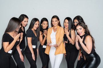 Beauty Pageant Contestants In Training