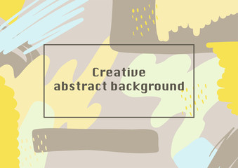 Abstract universal header template. Colored spots and strokes isolated on white background cover template. Vector illustration