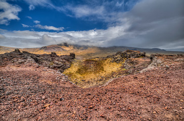 Crater of the Saxholl volcano - Iceland