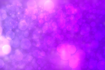 Abstract blue gradient pink purple background texture with glitter defocused sparkle bokeh circles and glowing circular lights. Beautiful backdrop with bokeh light effect.