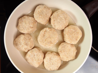 Ready to frying. Making Fish Frikadeller Series.