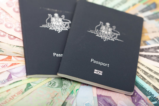 Australian passports on foreign currency 
