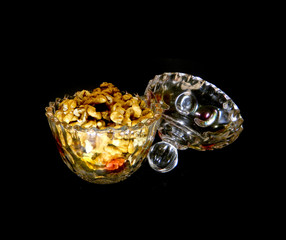 crystal vase isolated on white background