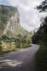 Rural views of the mountains in Cuba. 