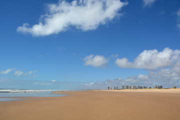the brazilian beach Orla de Atalaia in the capital,Aracaju,Sergipe , Brazil
