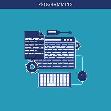  web site design development program coding concept