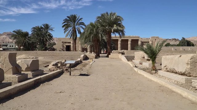 The Mortuary Temple of Seti I is the memorial temple of the New Kingdom Pharaoh Seti I. It is located in the Theban Necropolis in Upper Egypt, across the River Nile from the modern city of Luxor.